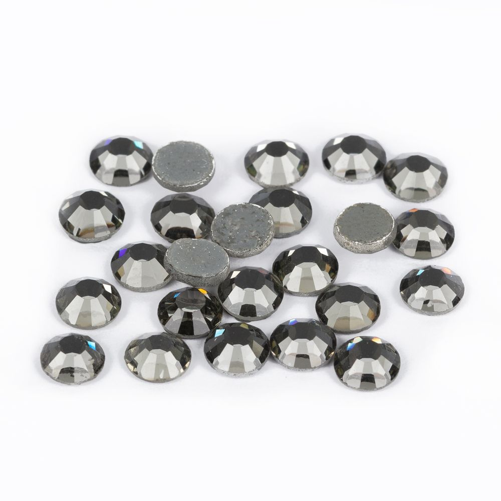 Стразы клеевые стекло 4.7 мм, 5х24 шт, SS20 №04 бл.серый (Black Diamond), Zlatka ZRTG-2024