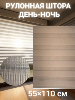 Рулонные шторы День-Ночь 55×110 см
