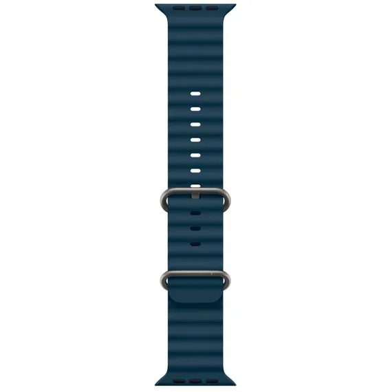 Часы Apple Watch Ultra 2, 2024, 49 мм, титан натурального цвета, ремешок Ocean синего цвета