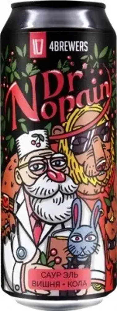 Пиво Четыре пивовара Доктор Ноупейн / 4BREWERS Dr. Nopain 0.45 - банка