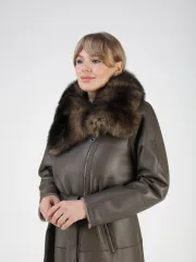 Дубленка зимняя натуральная длинная