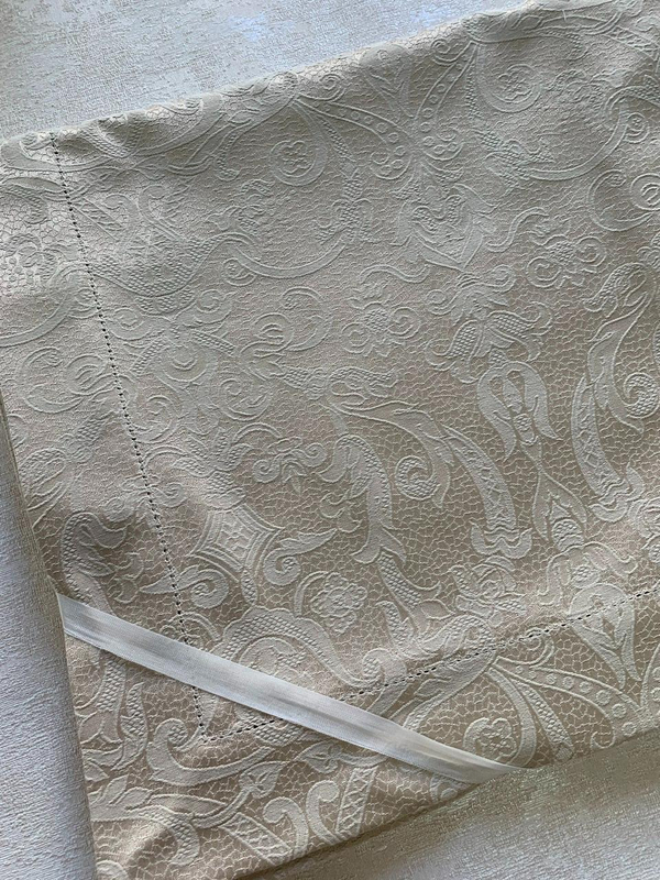 Скатерть 160х180 и 6 салфеток Gamba 9883 Nocciola серо-бежевая