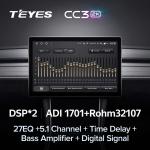 Магнитола для Toyota Avensis T250 2003-2009 (рамка наверх) - Teyes CC3-2K-360 монитор 13" 2K QLED на Android 10, Быстрая, CarPlay, 4G SIM-слот, 4 камеры в комплекте