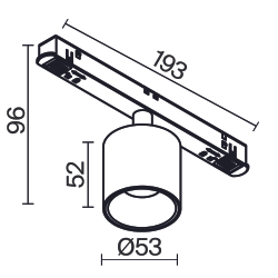 Трековый светильник Technical TR132-4-7W-DS-B