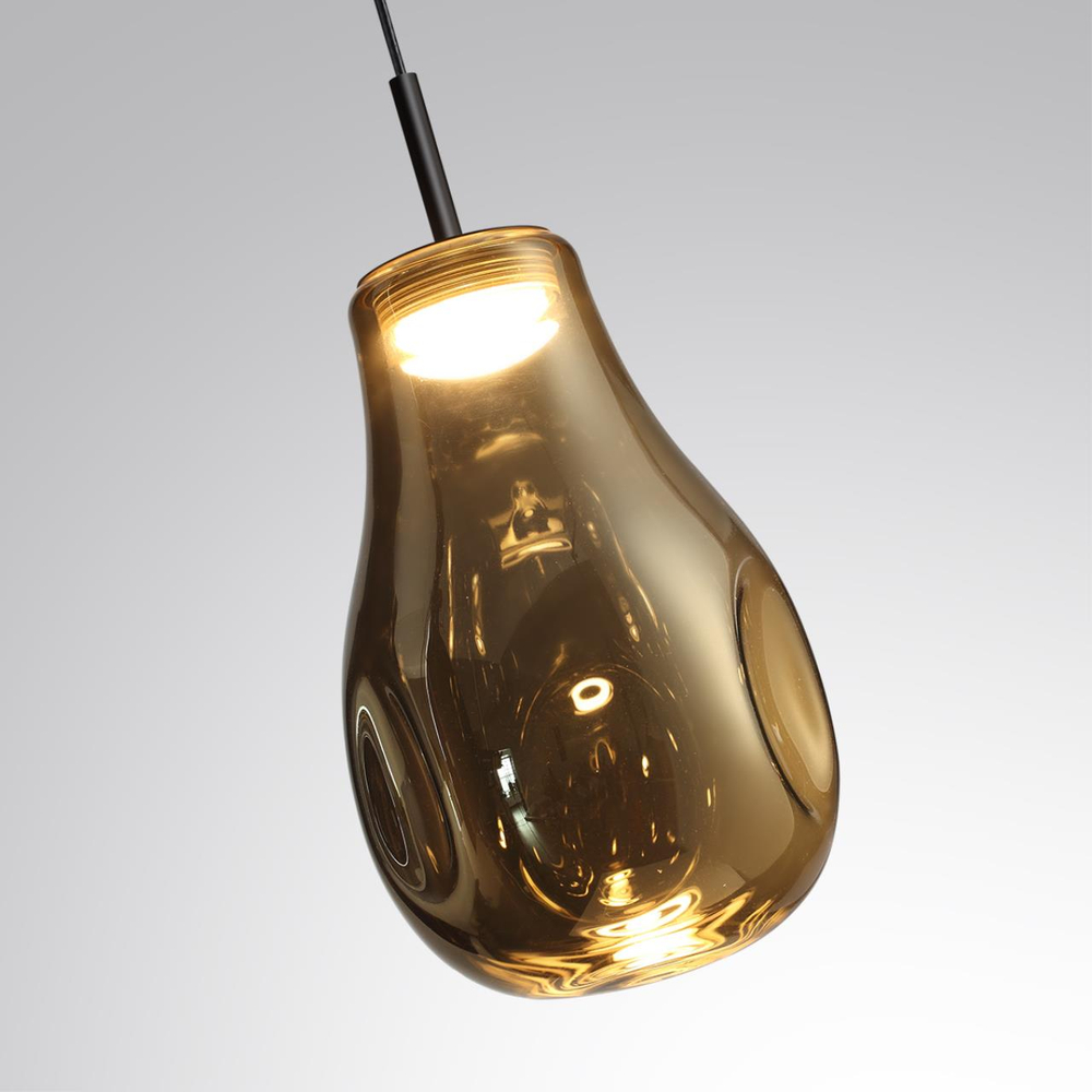 5098/4LA PENDANT ODL25 365 черный/золотой/металл/стекло Подвес LED 4W 4000K 388Лм NAVE
