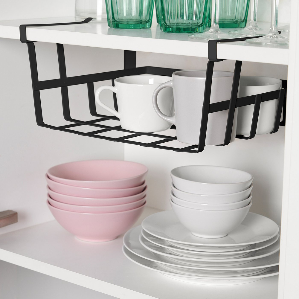 IKEA PÅLYCKE  (ИКЕА ПОЛИКЕ)  -  Корзина с зажимом - антрацит 36x26x14 см