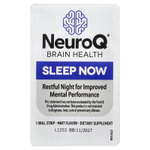 LifeSeasons, NeuroQ Brain Health, Sleep Now, мята, 30 пероральных полосок