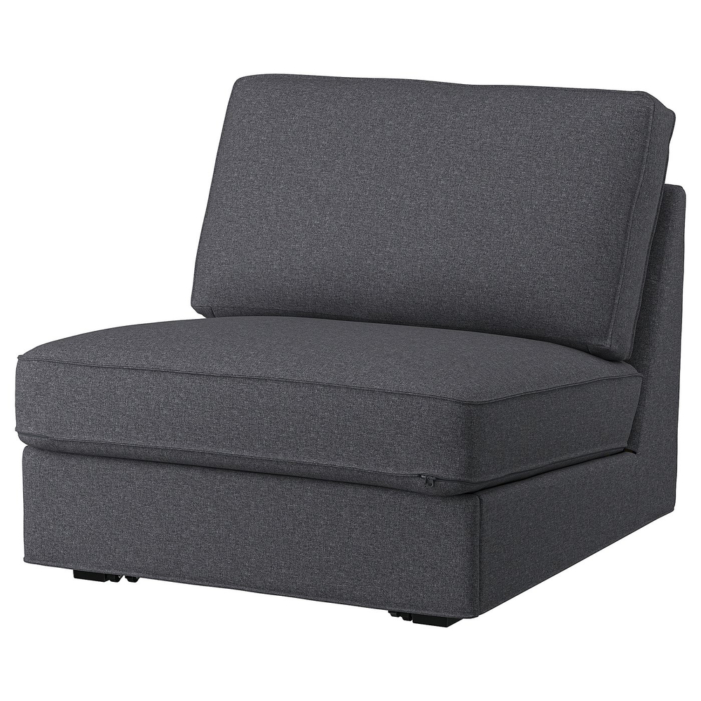 IKEA KIVIK  (ИКЕА КИВИК)  -  Чехол на 1-местный диван-кровать - Гуннаред среднесерый