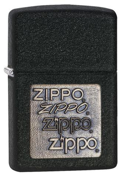 Зажигалка Zippo с покрытием Black Crackle, латунь/сталь, чёрная, матовая, 36x12x56 мм