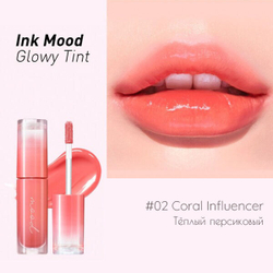 Лёгкий глянцевый тинт для губ Peripera Ink Mood Glowy Tint #02 Coral Influencer, 4г