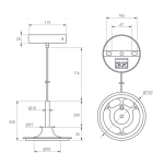Подвес SPX-HANG-R150-L1400 (BK) (Arlight, Металл)