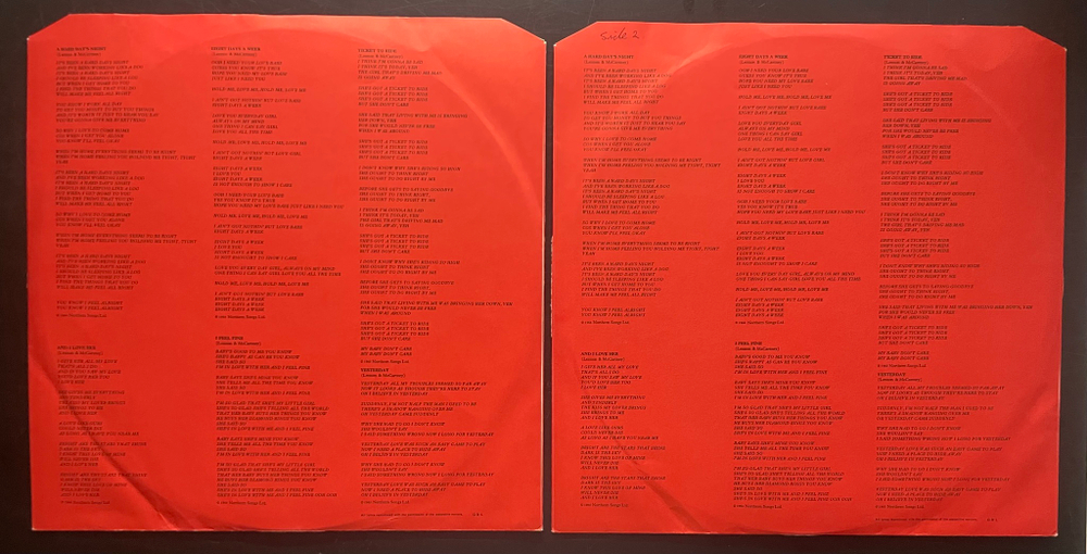 The Beatles - 1962-1966 2LP (Англия 1973г.)