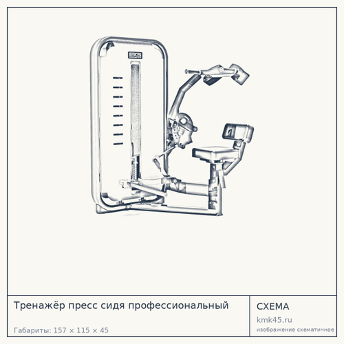 Тренажёр пресс сидя профессиональный — от 132 000 ₽