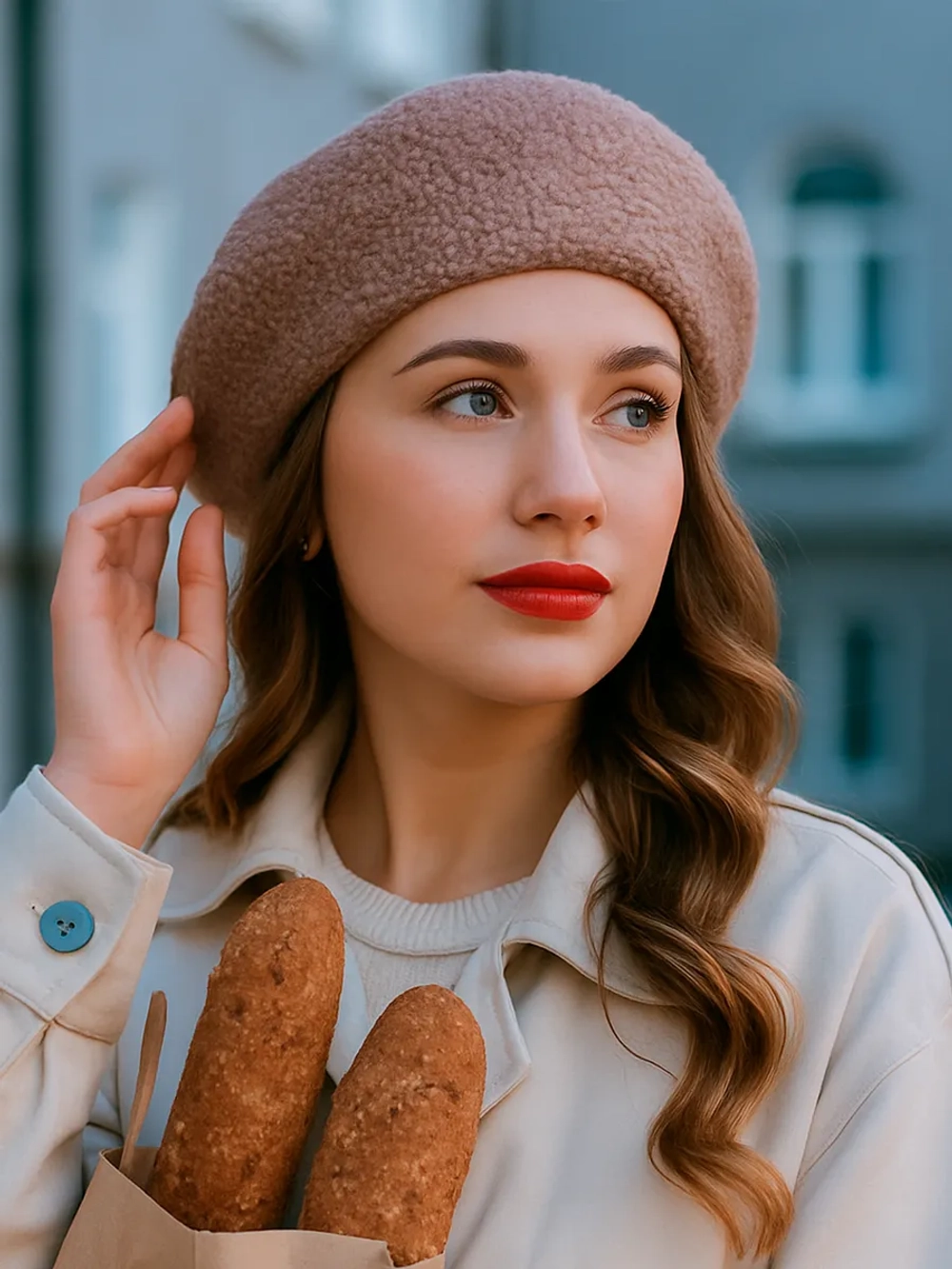 Берет из букле