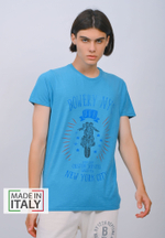 Футболка Bowery NYC Slub "Speed Shop" Pagoda Blue