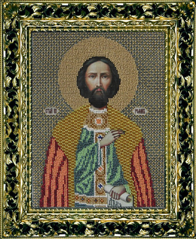 "Икона.Святой князь Роман"-L- 66  вышивка