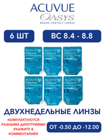 Двухнедельные контактные линзы Acuvue Oasys (6 линз)