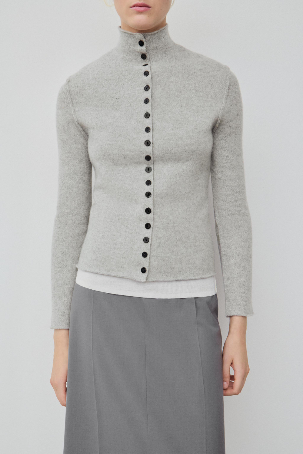 КУРТКА ИЗ 100% ШЕРСТИ С ВОРОТНИКОМ-СТОЙКОЙ — ZARA