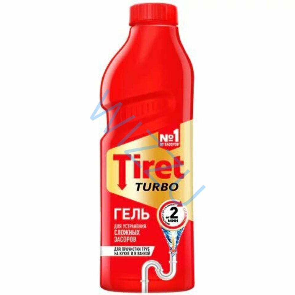 Гель для удаления засоров в трубах Tiret Turbo, 1 л