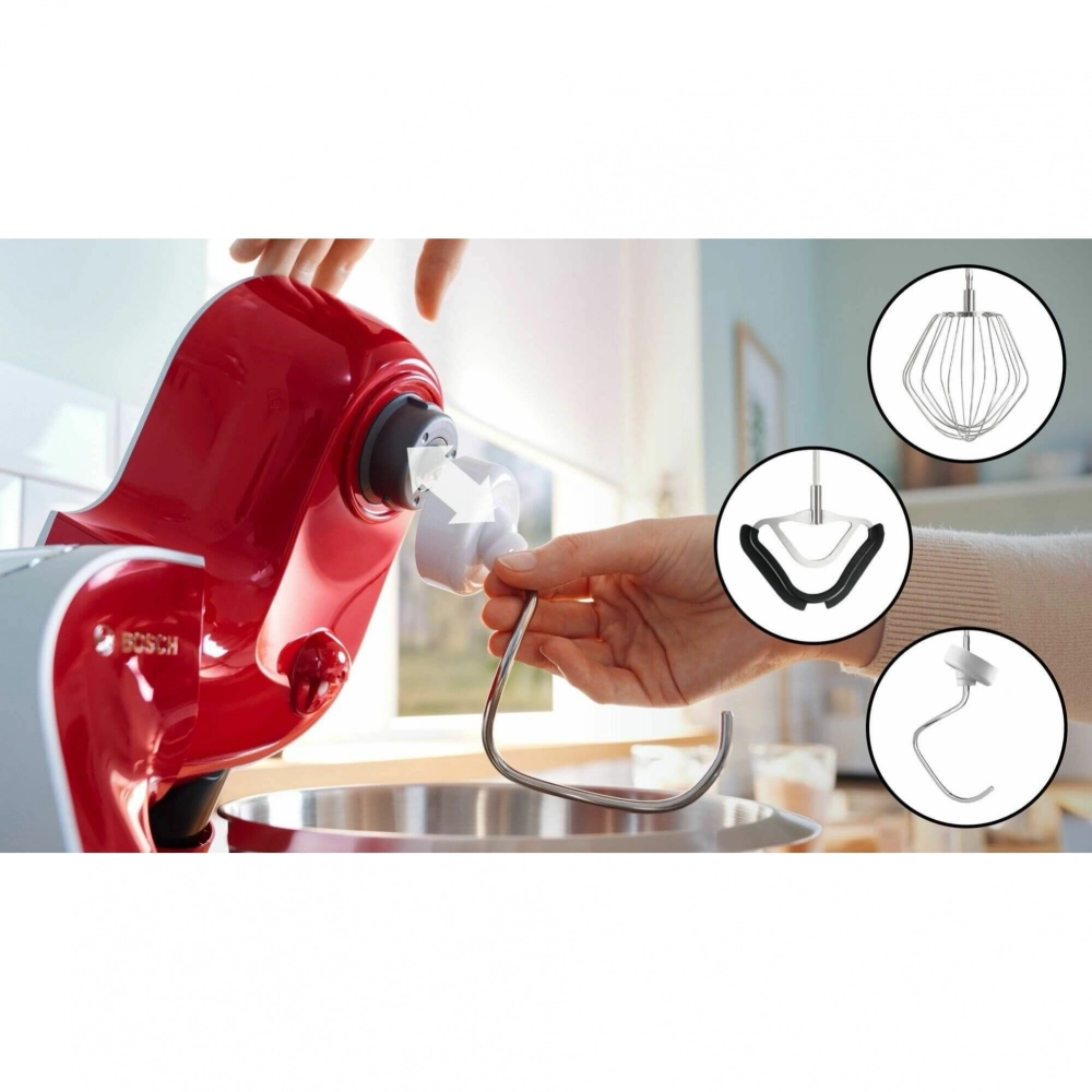 Кухонный комбайн Bosch MUM5X720 красный/серый