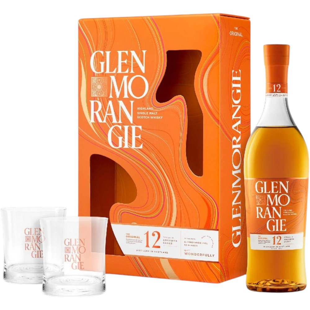 Виски Glenmorangie 12 Y.O. Original 0,7 л. В подарочной упаковке с 2 бокалами