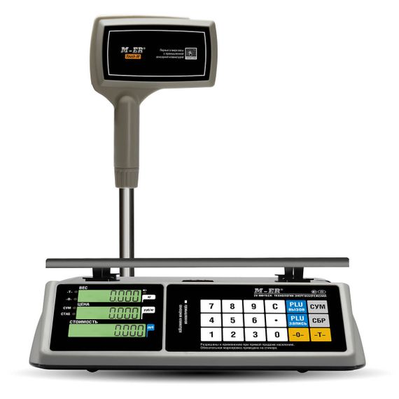 Торговые настольные весы M-ER 328 ACPX "TOUCH-M" LCD RS232 и USB