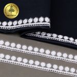 Кружево гипюр (плетёное) 20 мм / 9 метров, диз. 145, цв.01 белый, Kruzhevo