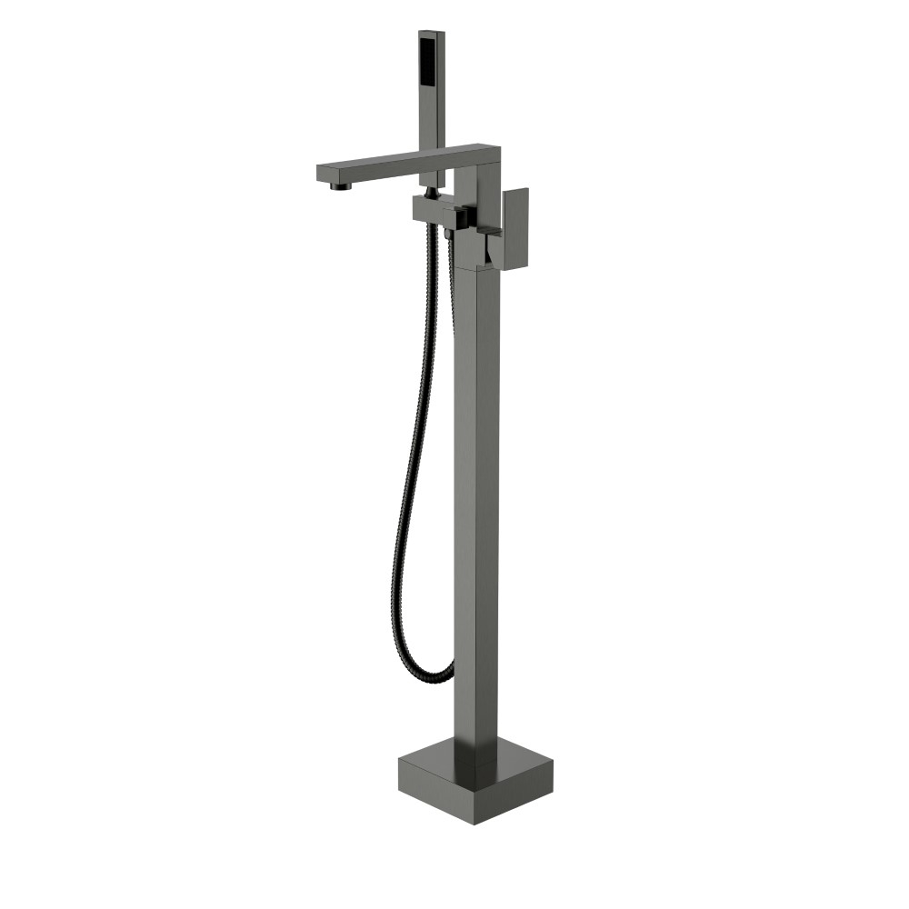 Смеситель напольный, QUBIC Gun Metal