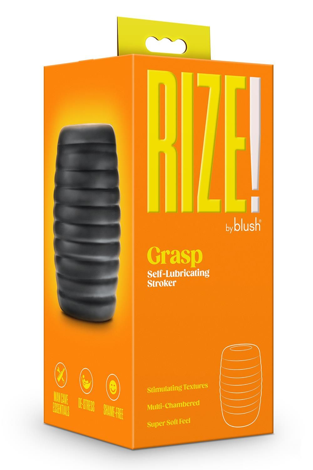 Черный мастурбатор Grasp (Цвет: черный)