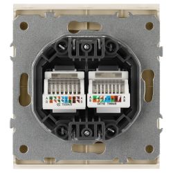 Розетка ЭРА Arktik 16-3108-04 информационная двойная 2XRJ45 шампань | Эра Arktik