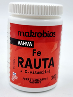 Makrobios усиленный комплекс железо 100 мг + С VAHVA RAUTA + C 60 таблеток (из Финляндии)