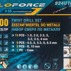 Сверла по металлу, набор 100пр. ILOforce IF-924U100