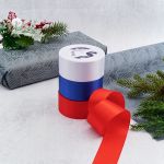 Набор атласных лент 3 цвета по 40.0 мм / 23 метра, микс триколор