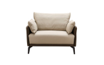 Кресло ELEGANTE NAPPA SF015 бежевый/коричневый #6615