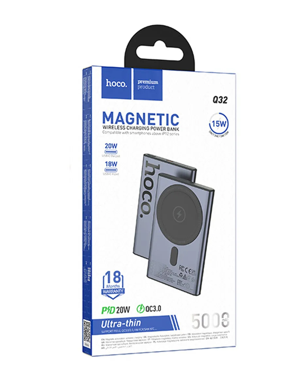 Внешний аккумулятор Q32 5000 mAh с MagSafe CCC