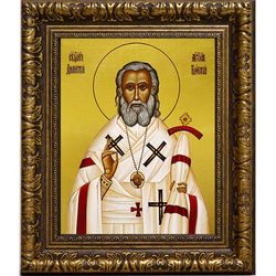Димитрий (Любимов) Гдовский священноисповедник, архиепископ. Икона на холсте.