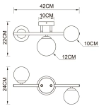 Потолочная люстра Arte Lamp GEMINI A2243PL-3PB, 3хG9