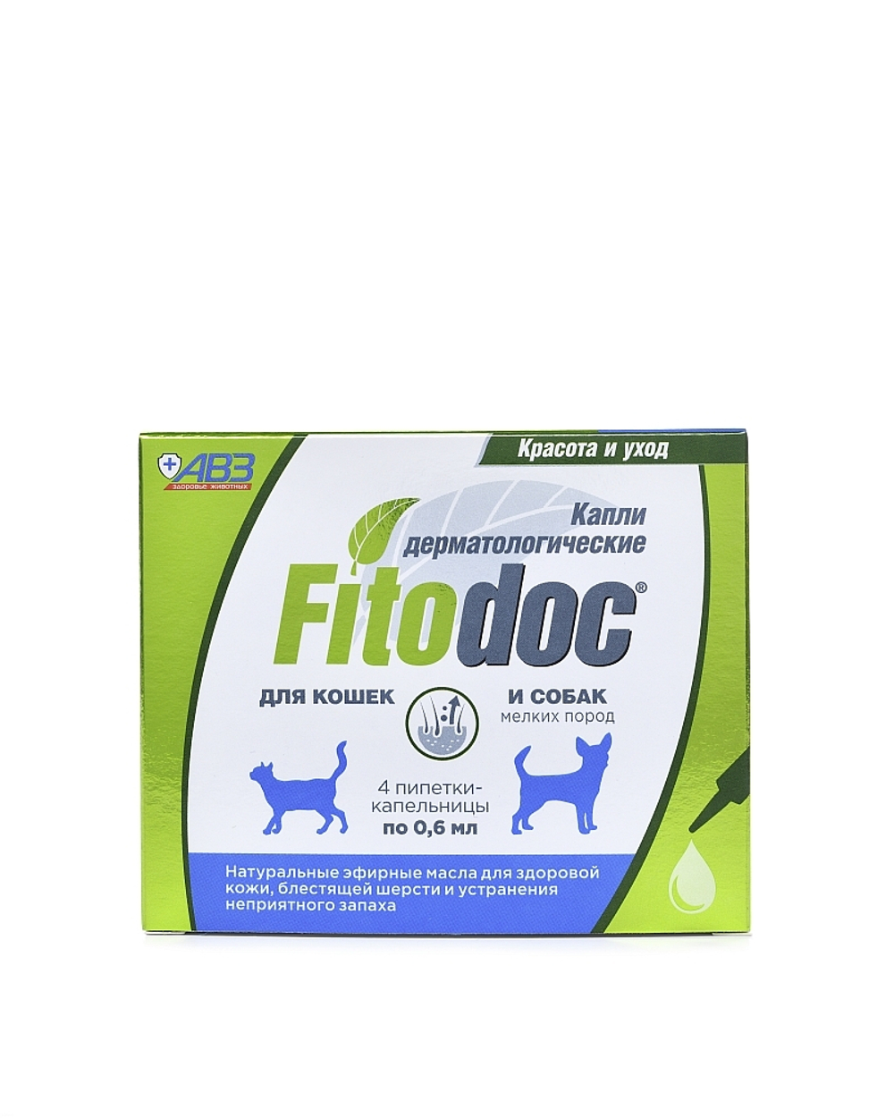 FITODOC Капли дерматологические для собак и кошек (до 20 кг), 4*0,6 мл