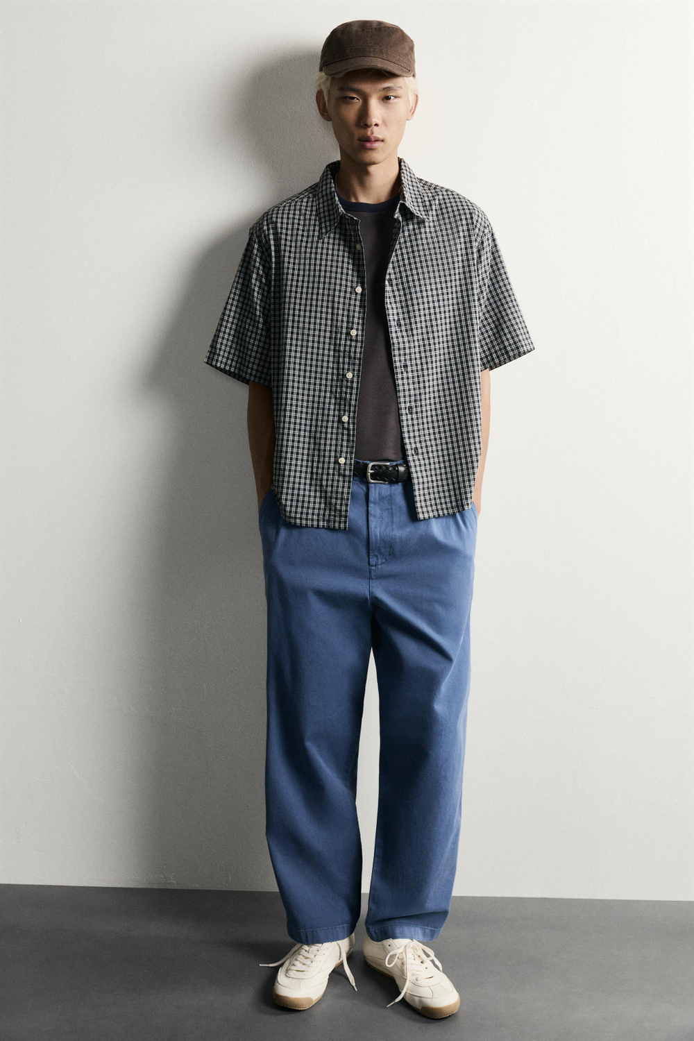РУБАШКА RELAXED FIT JACQUARD В КЛЕТКУ — ZARA