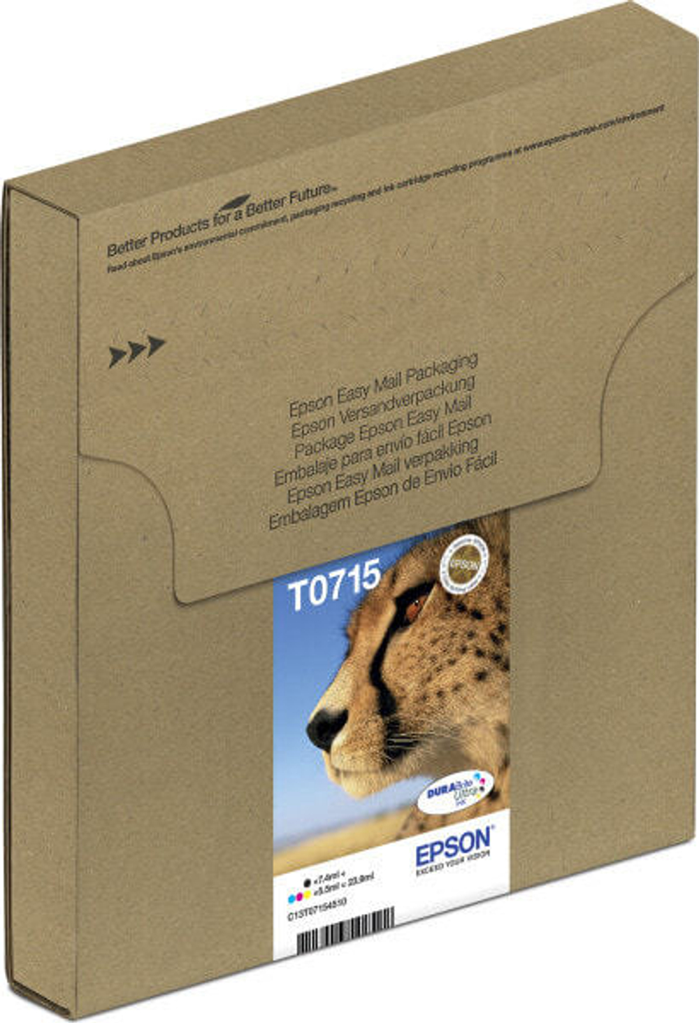 Epson T071 Подлинный Черный, Голубой, Пурпурный, Желтый 1 шт C13T07154511