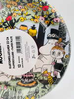 Одноразовые тарелки из картона Moomin, Муми-вечеринка, зеленого цвета, 22 см, в упаковке 12 шт.