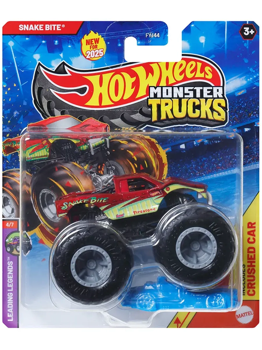 Машинка Monster Trucks Хот Вилс Snake Bite FYJ44 JCD85
