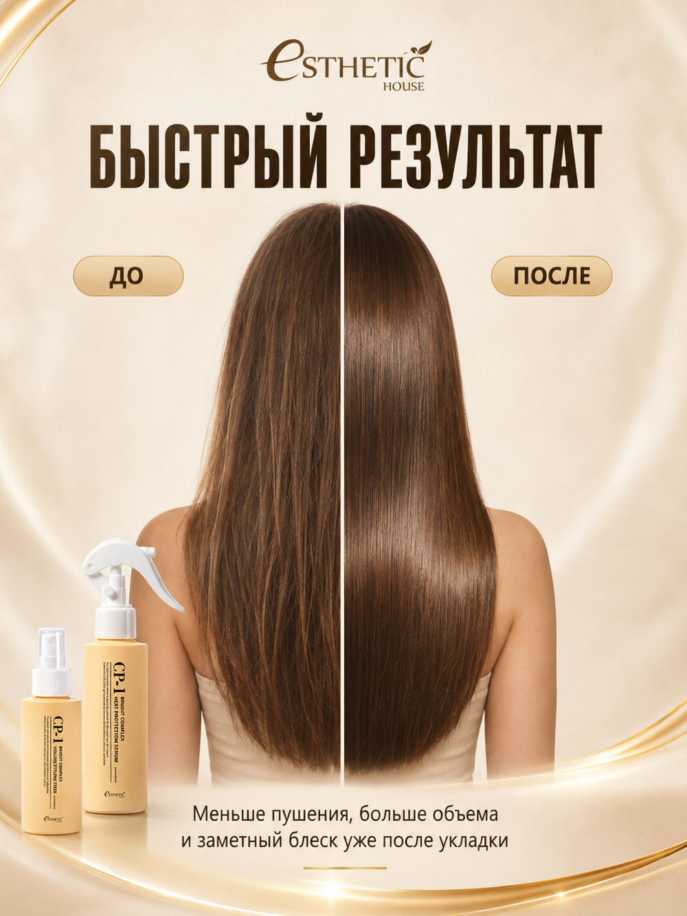 ESTHETIC HOUSE Набор Сыворотка ТЕРМОЗАЩИТА CP- 1 Bright Complex Heat Protection Serum, 120мл и Спрей для укладки волос CP-1 Bright Complex Volume Styling Fixer, 100мл