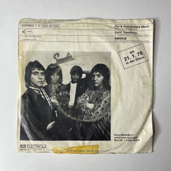 Винтажная виниловая пластинка 7 дюймов (маленькая пластинка) Смоуки Smokie For A Few Dollars More (Германия 1977)