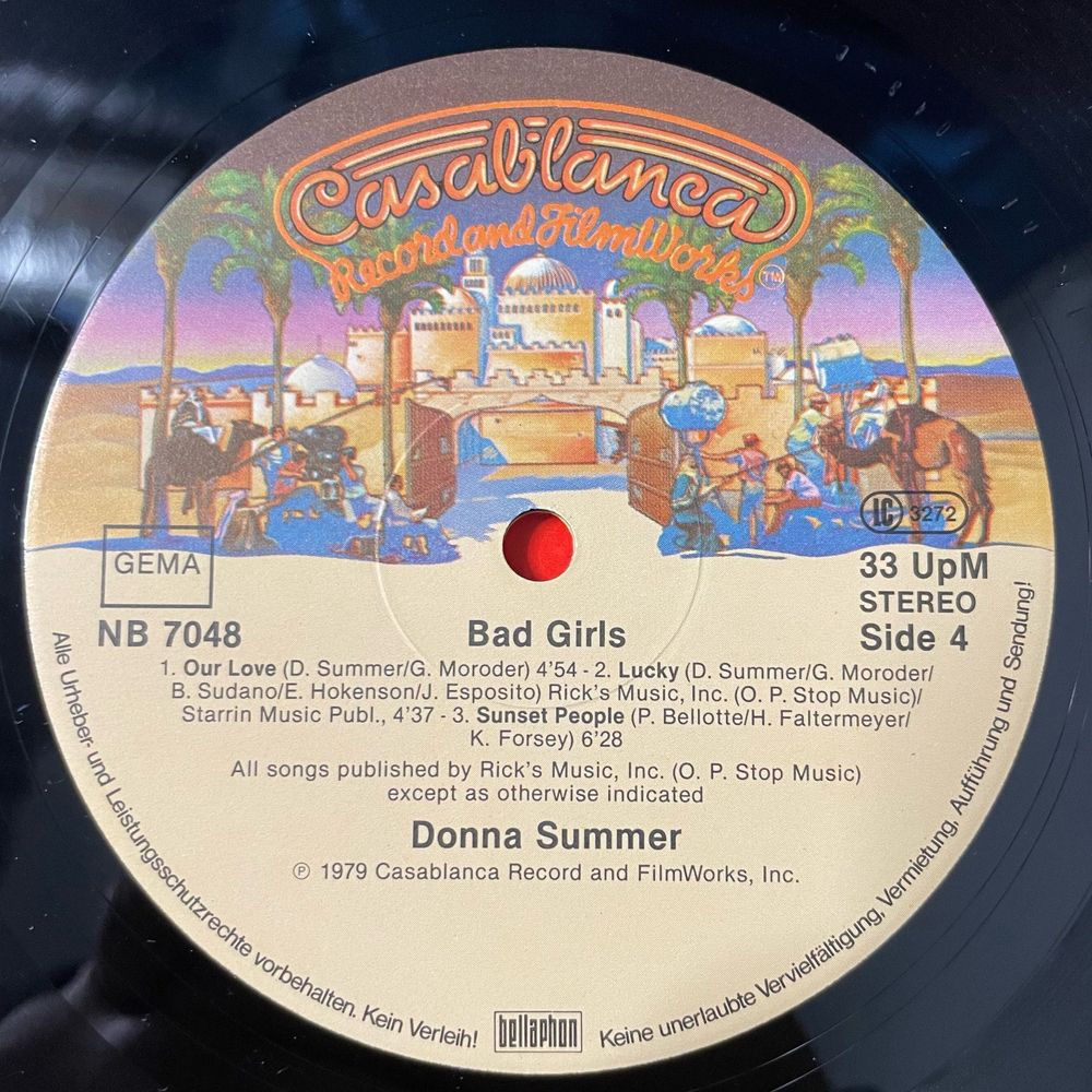 Винтажная виниловая пластинка LP Donna Summer Bad Girls (Германия 1979) Hot Stuff