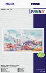 Набор для вышивания нитками Panna, Индустриальный пейзаж, 27х15.5 см