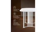 Стол деревянный Woodville Хьюго О 200 х 90 белая шагрень пленка, белые ноги