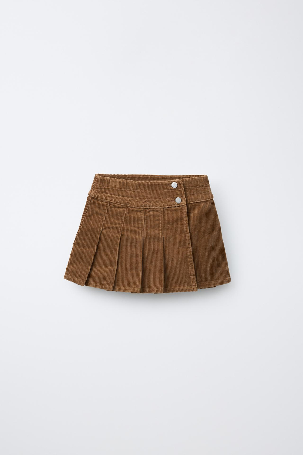 ZARA ВЕЛЬВЕТОВАЯ ЮБКА В СКЛАДКУ, МЯГКИЙ КАШТАНОВЫЙ