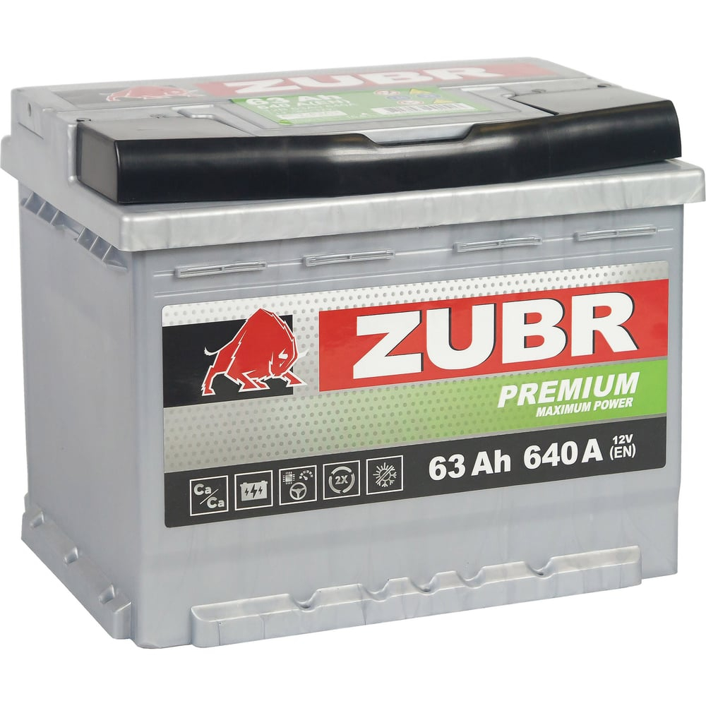 ZUBR Premium 63Ah L+