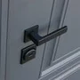Входная дверь Гермес Неоклассика серая внутри